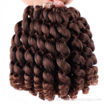 Aisi Beauty 8 Inch Multi Color Jumpy Wand Curly Crochet Braids Jamaican Bounce Synthetic Crochet Braiding Hair Extension